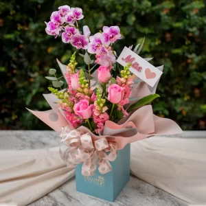 Box presente com orquídea para mãe dia das mãe