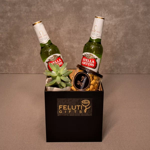 Mini kit com duas cerveja long neck e aperitivo