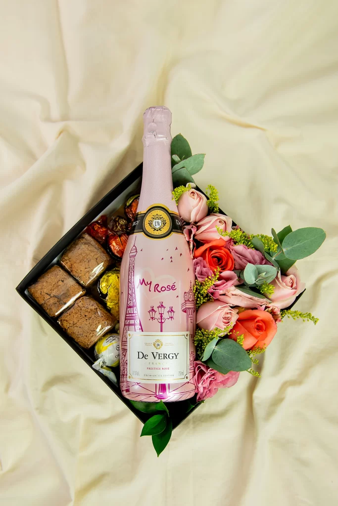 Box Carinho Espumante Chocolate